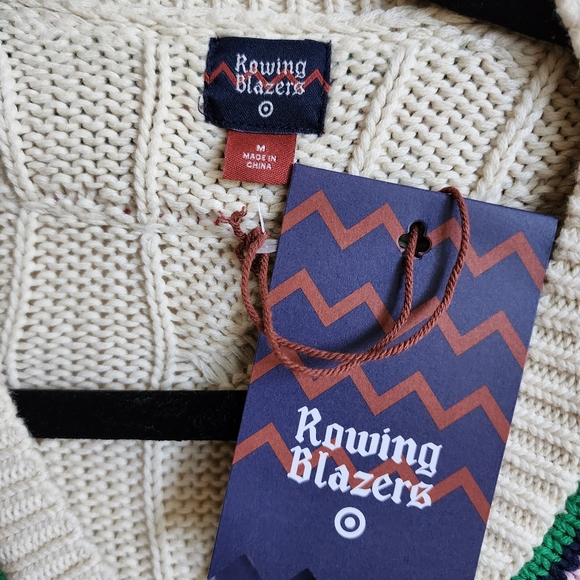 Croquet Stripe Cable Knit Sweater - Rowing Blazers x Target NWT - Picture 5 of 11